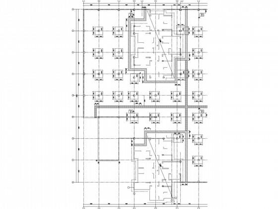 住宅小区地下车库结构CAD施工图纸(1.2米厚覆土) - 2