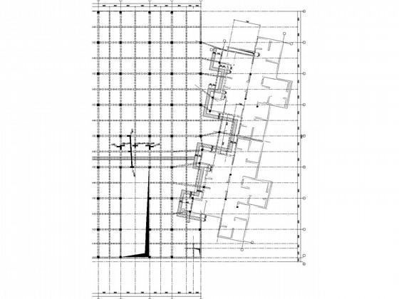 住宅小区地下车库结构CAD施工图纸(1.2米厚覆土) - 4
