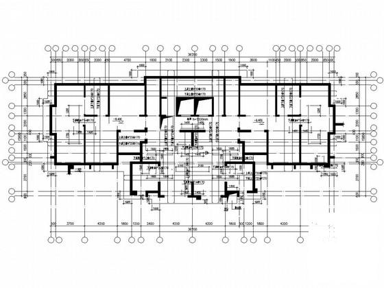 33层剪力墙住宅楼结构CAD施工图纸（地下两层CFG桩）(基础设计等级) - 1