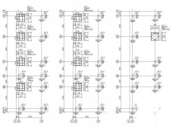 3层框架生产车间厂房结构CAD施工图纸（独立基础） - 2