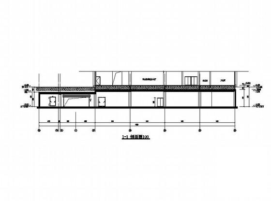 单层剪力墙结构培训中心一类地下室建筑施工CAD图纸 - 2