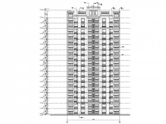19层A级剪力墙住宅楼结构CAD施工图纸(筏形基础含建施) - 1