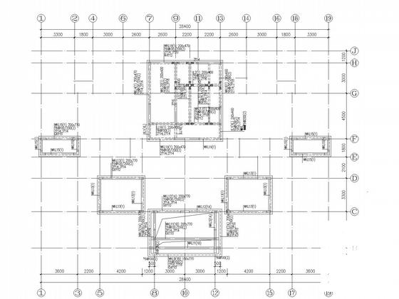 19层A级剪力墙住宅楼结构CAD施工图纸(筏形基础含建施) - 4