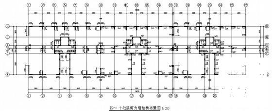 17层桩基础剪力墙结构住宅楼结构CAD施工图纸 - 2