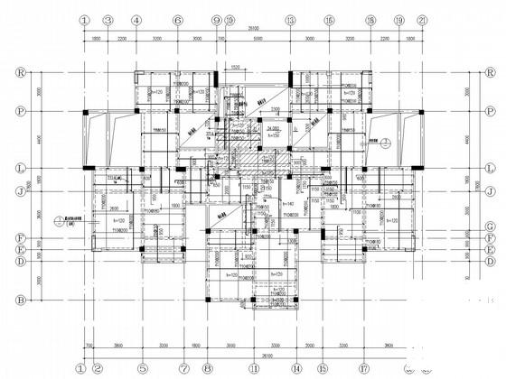 高档小区14层框架住宅楼结构CAD施工图纸（7度抗震）(梁平法配筋图) - 3