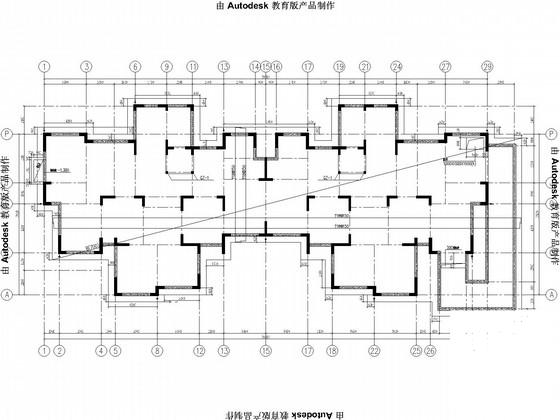 11层小高层住宅楼框剪结构CAD施工图纸(桩基、天然地基) - 3
