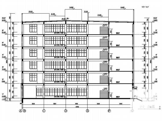 6层厂房建筑施工CAD图纸(总平面图) - 5