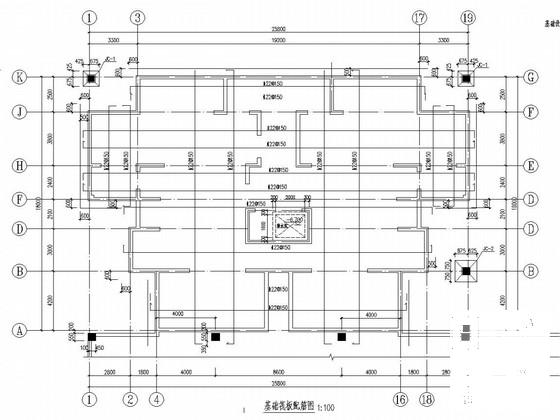 17层剪力墙结构经济适用房结构CAD施工图纸（DDC工法CFG桩）(现浇钢筋混凝土) - 1