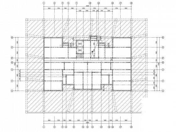 地下两层地上18层剪力墙住宅楼结构CAD施工图纸（筏形基础） - 2