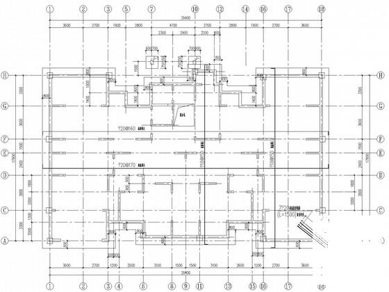 地下两层地上18层剪力墙住宅楼结构CAD施工图纸（筏形基础） - 3