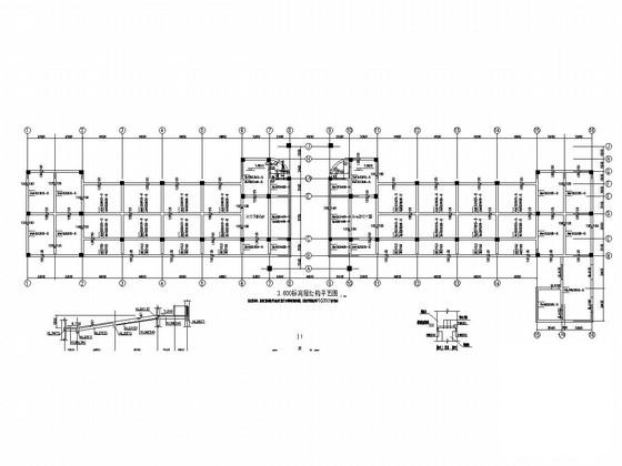 5层框架结构教学综合楼结构CAD施工图纸（桩基础含建施） - 2