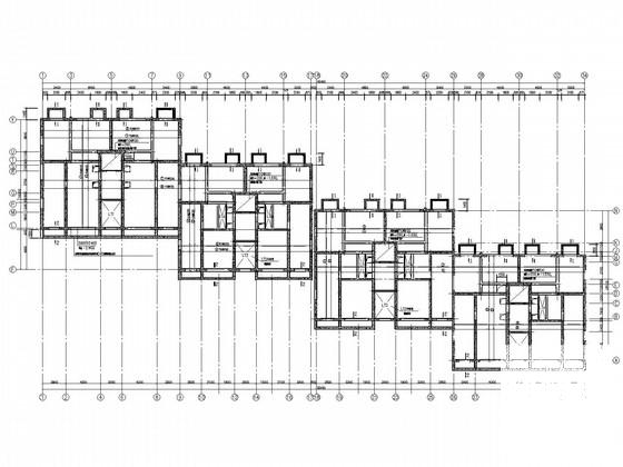 24层框剪住宅楼结构CAD施工图纸(地下室、筏板基础) - 1