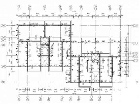 24层框剪住宅楼结构CAD施工图纸(地下室、筏板基础) - 3