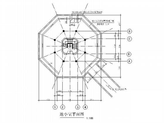7层八角重檐仿古佛塔建筑施工CAD图纸 - 5