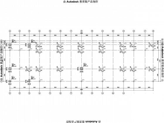 5层综合业务用房工程框架结构CAD施工图纸(平面布置图) - 1
