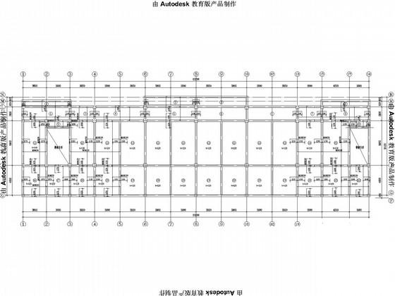 5层综合业务用房工程框架结构CAD施工图纸(平面布置图) - 2