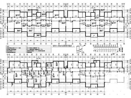 1层地下室地上10层框剪住宅楼结构CAD施工图纸(边缘构件配筋) - 1