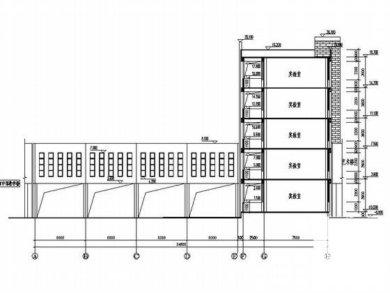 中学5层教学实验楼建筑方案设计图纸(平面图) - 2