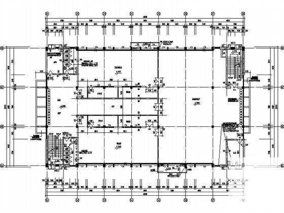 中学3层食堂、舞蹈教室、室内运动场建筑扩初图纸 - 3