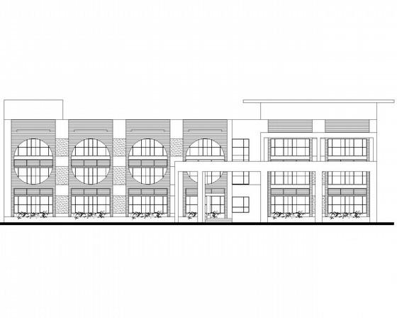 3层九班屋顶带活动场地幼儿园建筑方案设计CAD图纸(总平面图) - 1