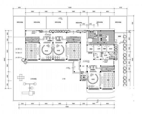 3层九班屋顶带活动场地幼儿园建筑方案设计CAD图纸(总平面图) - 3