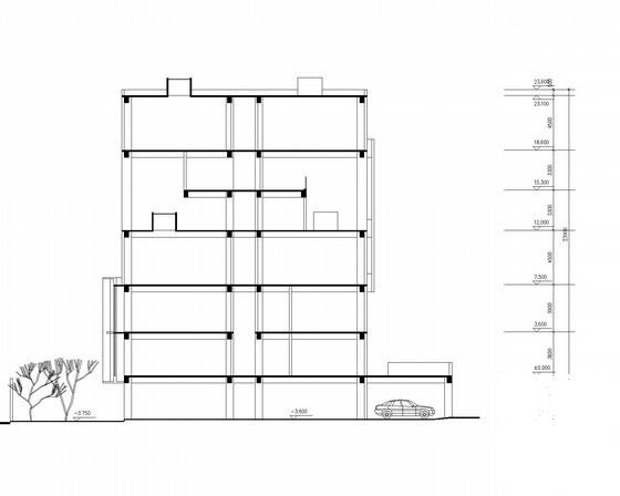 美术学院雕塑系6层教学楼建筑方案设计CAD图纸(平面图) - 2