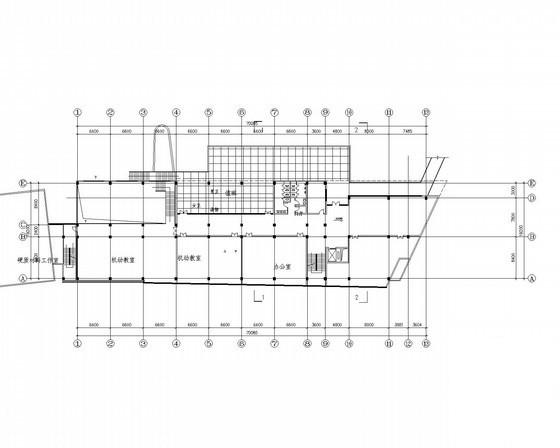 美术学院雕塑系6层教学楼建筑方案设计CAD图纸(平面图) - 3