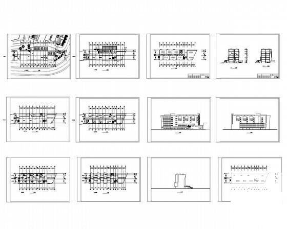 美术学院雕塑系6层教学楼建筑方案设计CAD图纸(平面图) - 4