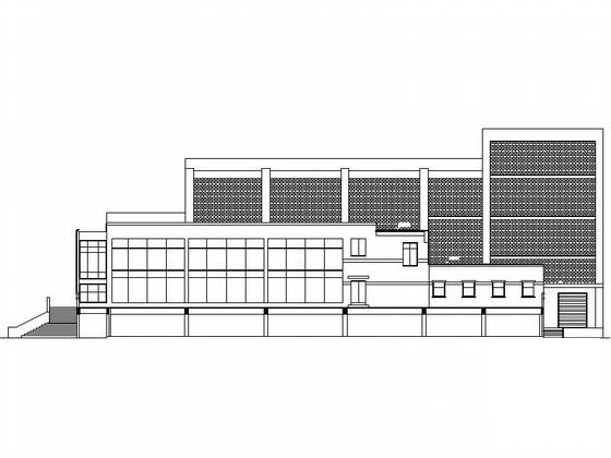 学校3层多功能报告厅建筑方案设计CAD图纸(平面图) - 1