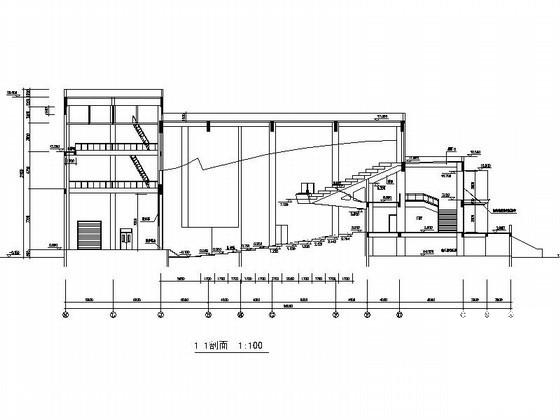 学校3层多功能报告厅建筑方案设计CAD图纸(平面图) - 2