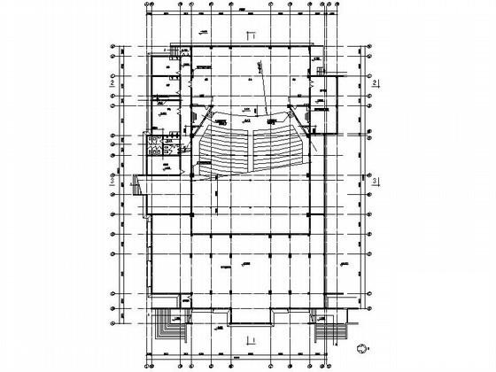 学校3层多功能报告厅建筑方案设计CAD图纸(平面图) - 3