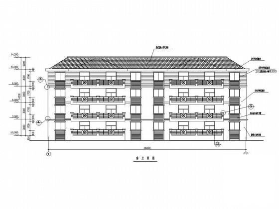 4层框架结构幼儿园住宅楼结构CAD施工图纸（建筑图纸） - 1