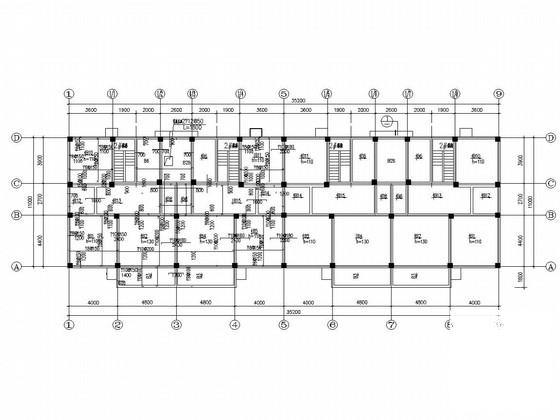 4层框架结构幼儿园住宅楼结构CAD施工图纸（建筑图纸） - 3