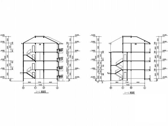 4层框架结构幼儿园住宅楼结构CAD施工图纸（建筑图纸） - 5