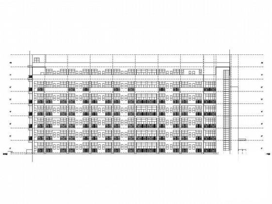 三栋6层不同类型框架结构宿舍楼结构CAD施工图纸(建筑) - 1