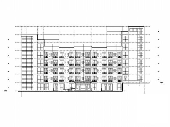 三栋6层不同类型框架结构宿舍楼结构CAD施工图纸(建筑) - 4
