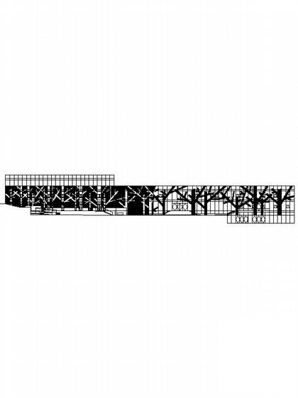 3层现代风格观光潜艇接待中心建筑施工CAD图纸（树状表皮立面） - 1