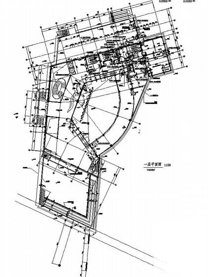 3层现代风格观光潜艇接待中心建筑施工CAD图纸（树状表皮立面） - 3
