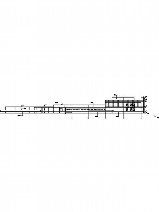 3层现代风格观光潜艇接待中心建筑施工CAD图纸（树状表皮立面） - 5