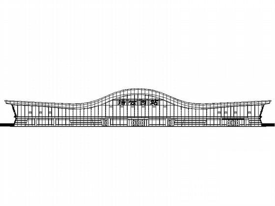 大型现代风格铁路枢纽站设计CAD施工图纸 - 1