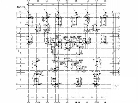 25层塔楼式纯剪力墙住宅楼结构CAD施工图纸（带裙房） - 5