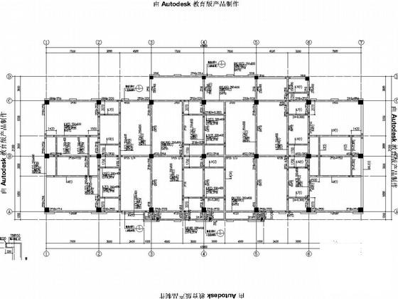 七栋3层框架旅游综合体商业区结构CAD施工图纸（独立基础） - 2