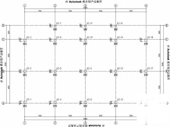 七栋3层框架旅游综合体商业区结构CAD施工图纸（独立基础） - 5