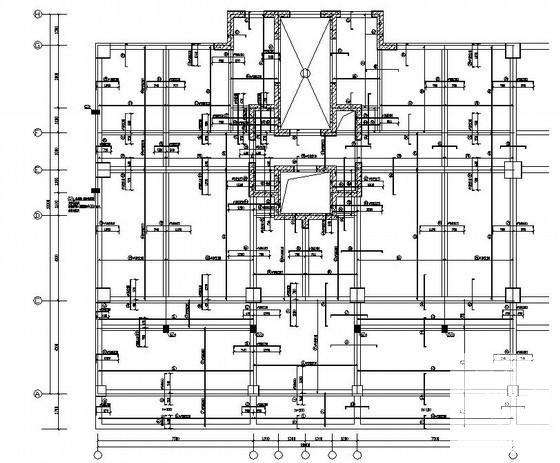 17层筏板基础框剪结构住宅楼结构CAD施工图纸 - 1