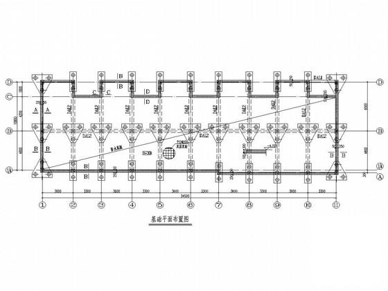 5栋3层框架结构别墅结构CAD施工图纸(基础设计等级) - 1