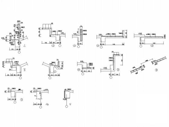 5栋3层框架结构别墅结构CAD施工图纸(基础设计等级) - 4
