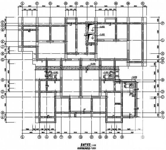 28层纯剪力墙结构高层住宅楼结构CAD施工图纸(桩基础) - 1