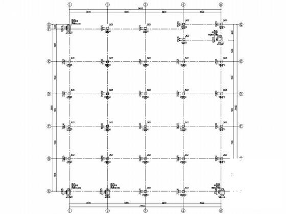 3层框架结构新建纺织车间结构CAD施工图纸（建筑图纸） - 4
