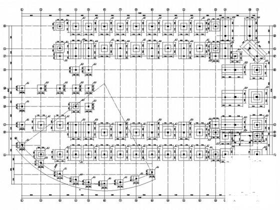 5层框架结构职业技术学院行政楼结构CAD施工图纸(板配筋图) - 1
