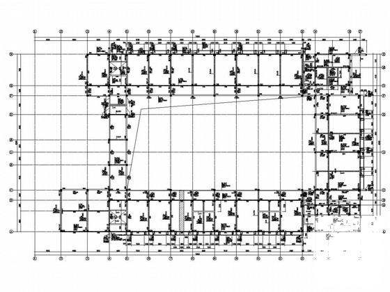 5层框架结构职业技术学院行政楼结构CAD施工图纸(板配筋图) - 3